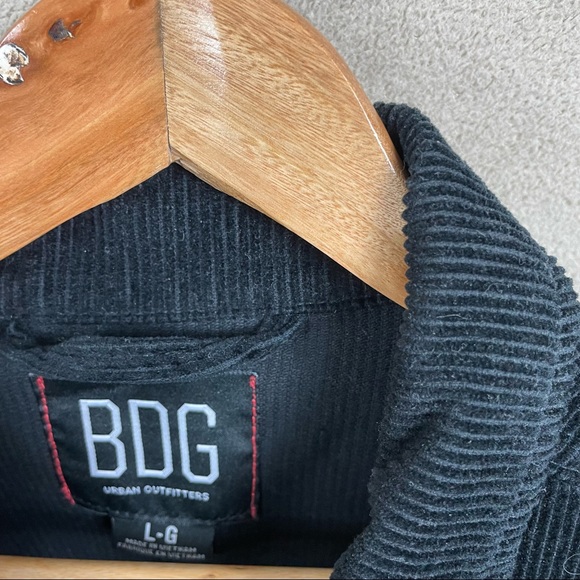 BDG Corduroy Button Up Jacket Black - Picture 4 of 4